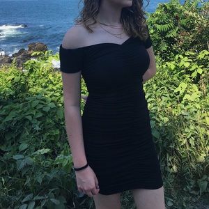 Fashion Nova,small,off shoulder ruched mini dress.